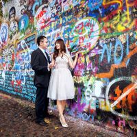 Wedding photo from John Lennon Wall, Prague, Czech Republic