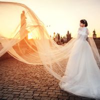 Wedding photo from Charles Bridge, Prague, Czech Republic